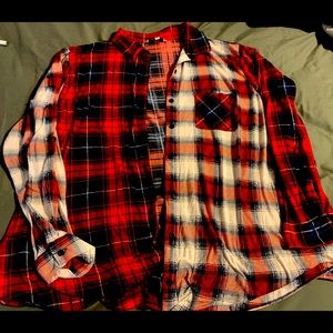 RAINBOW brand plaid button up top 3XL